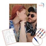 Kişiye Özel Çıtalı Tuval Sayılarla Boyama Seti 25x35 cm 2 Adet Fırça ve Boya Seti Dahildir.