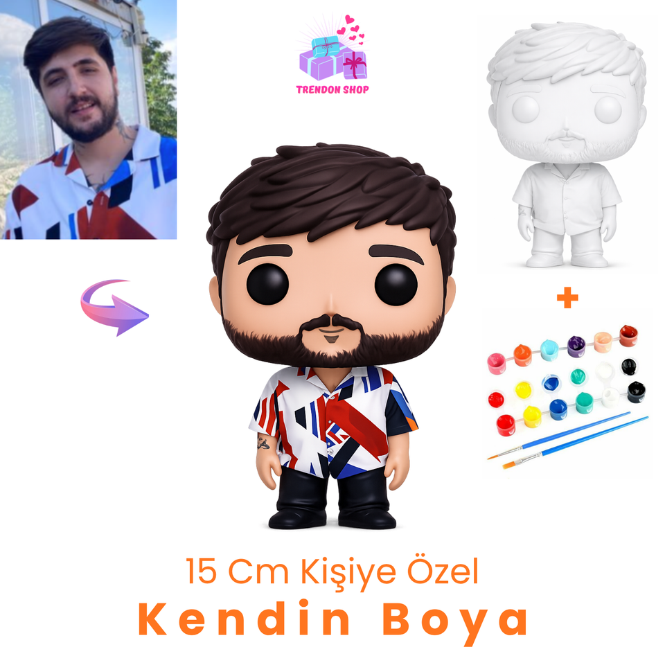 Kişiye Özel 15cm Funko Pop Figürü (Sınırlı Sayıda) - Kendin Boya